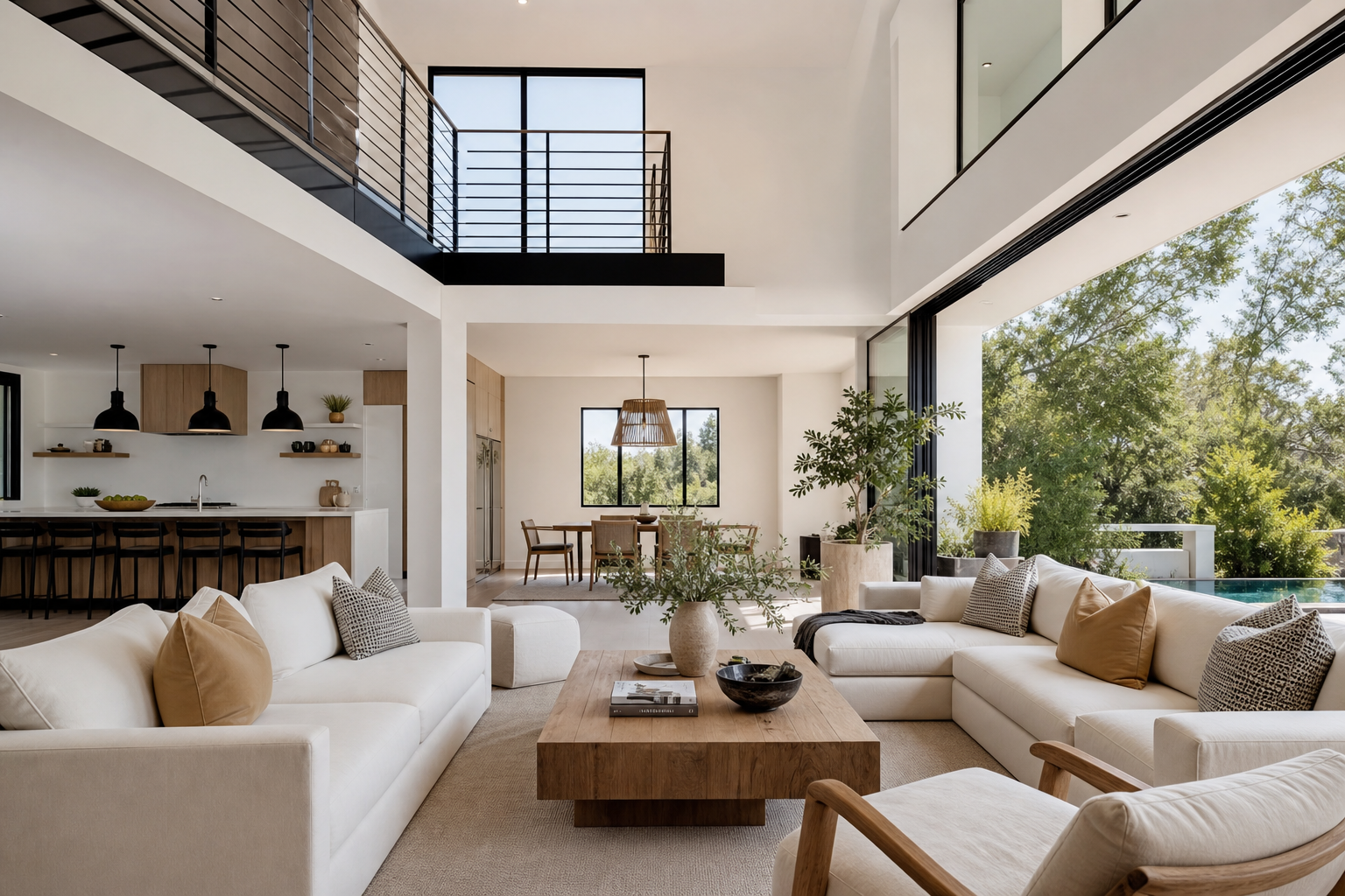 Bright open concept San Diego area home living room